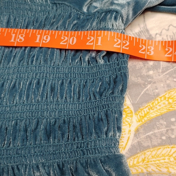 LC Lauren Conrad Long Sleeve Velour Blue Dress - Picture 5 of 7